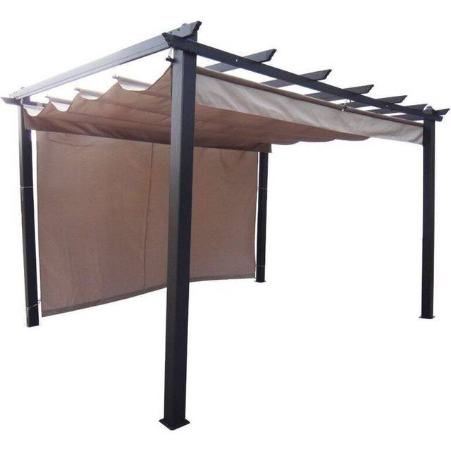 Glendale 3 x 3m Seville Mocha Garden Pergola - Brown