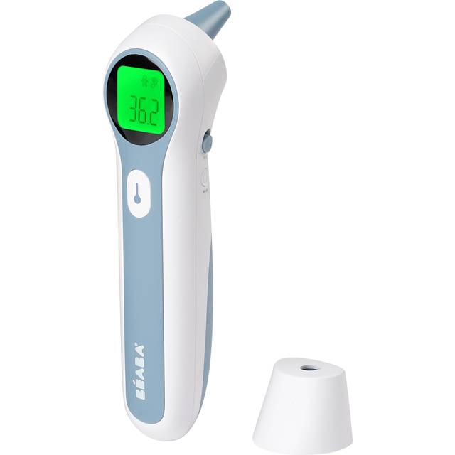 BÉABA – infraröd termometer – för vuxna, barn och baby – 3 i 1: Panna, öra och miljö läge – digital – supersnabb – kontaktlös temperaturpistol – termohastighet