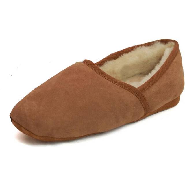 (7 UK, Chestnut) Eastern Counties Leather Mens Full Sheepskin Turn Slippers
