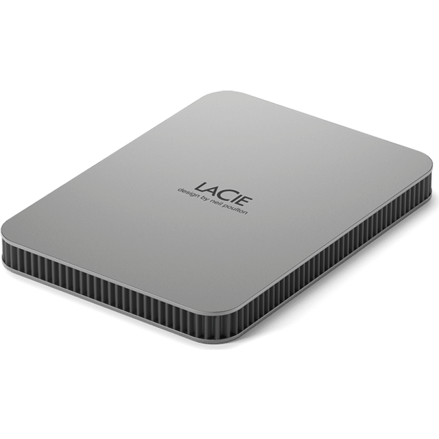 LACIE Mobile Drive V2 Portable Hard Drive - 1 TB, Silver, Silver/Grey