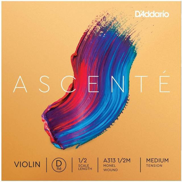 DAddario Ascent&#xE9; Violin D String 1/2 Size Medium