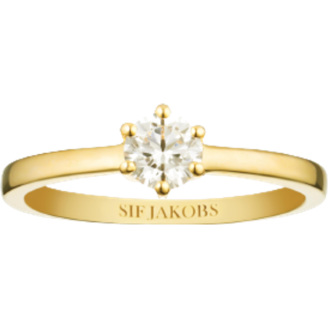 Ellerra Uno Pianura Grande Ring - Förgyllt-Silver Sterling 925 (56 Eurosize)