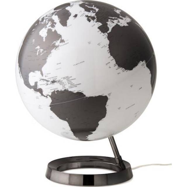 Atmosphere 30cm Light & Colour Metal Illuminated Globe - Charcoal