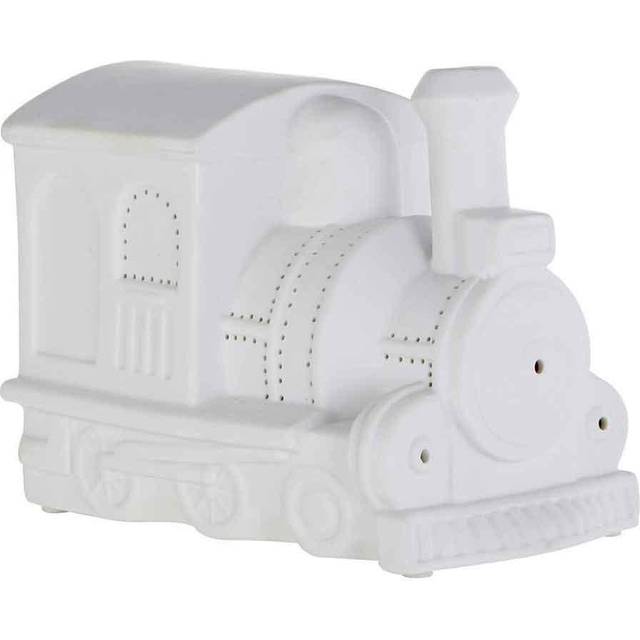 Kids white porcelain train baby night light children bedroom lamp nightlight