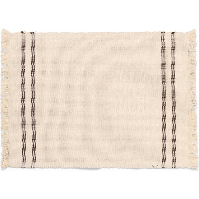 Ferm Living - Savor Placemat - Grytunderlägg - Off-White / Chocolate - W50 x L38 cm