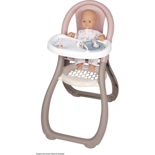 Smoby 7600220370 - Baby Nurse Dockbarstol - Smoby Baby Nurse Dockbarstol med Bricka, Tallrik och Sked, För Dockor upp till 42 cm, Från 18 månader