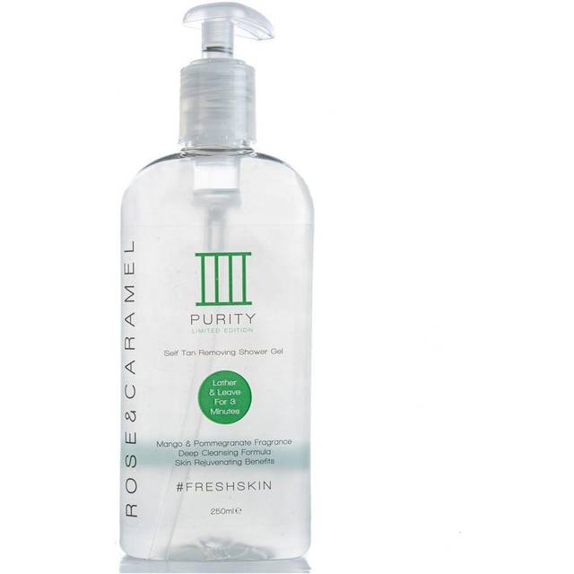Rose & Caramel Purity Fade Away Tan Removing Shower Gel 200 ml 250ml