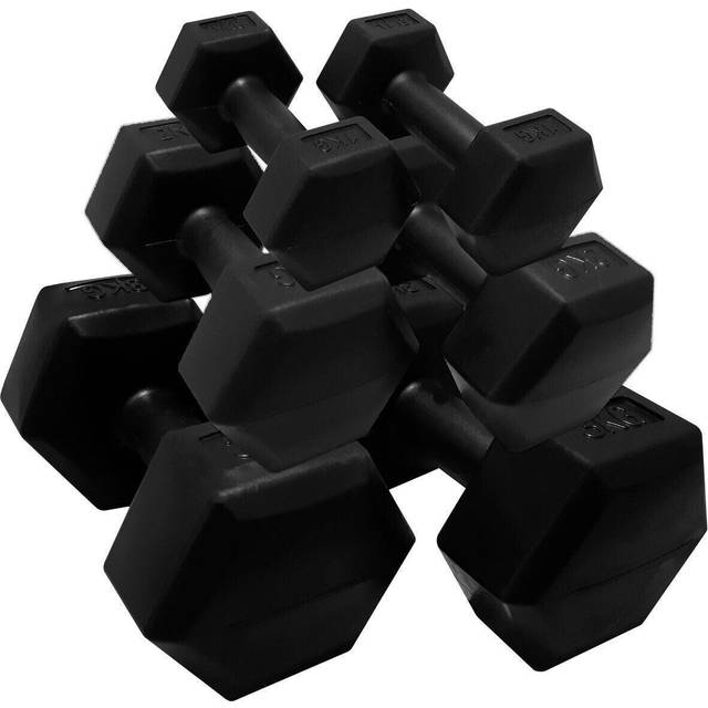 HXGN 12kg Hex Dumbbell Set