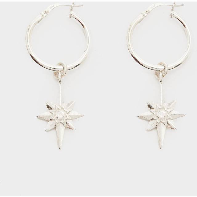 ChloBo Lucky Star Hoops - Silver