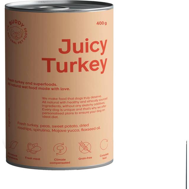 Buddy Pet Foods Juicy Turkey 400 g - Våtfoder