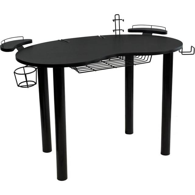 Atlantic Eclipse GamingStudyingWorking Desk  Durable Carbon Fiber Laminated Desktop  HeavyDuty AllSteel Legs  Integrated Spe