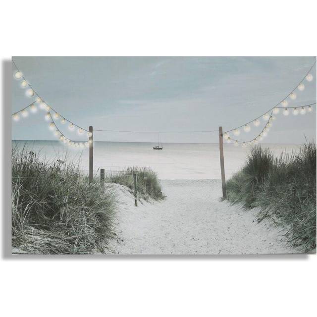 Art for the Home Shore Stroll LED Printed Canvas