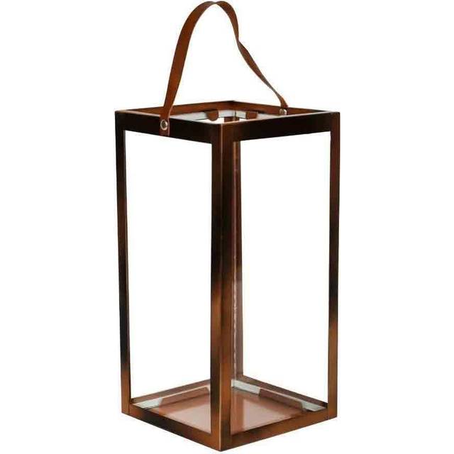 Ivyline Hampton Tall Lantern H:60 x W:25 Cm - Copper, Brown