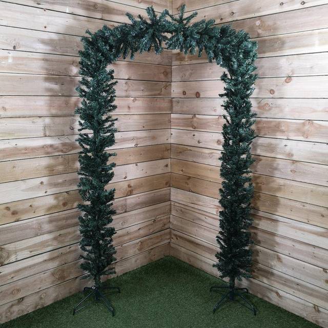 2.4m (8ft) Tall Single Door Indoor Christmas Tree Arch in Green