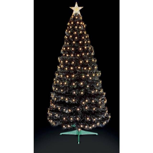 Premier decorations 4ft christmas tree with led stars - black