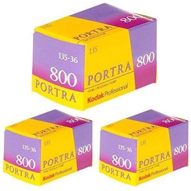 Pack of 3 Kodak 145 1855 Professional Portra 800 Color Negative Film ISO 800 35mm 36 Exposures