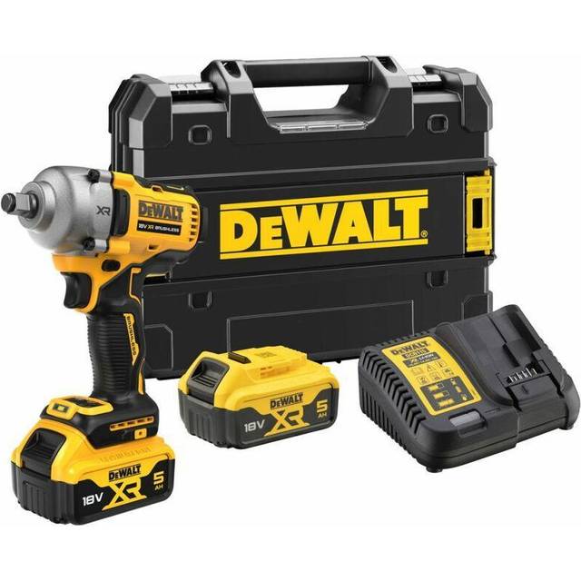 Dewalt DCF891P2T-GB 18V XR Brushless 1/2" Hog Ring Impact Wrench With 2 x 5Ah Batteries