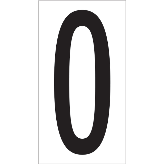 Tape Logic DL9300 3.50 in. 0 Vinyl Warehouse Number Labels, Black & White - Case of 50