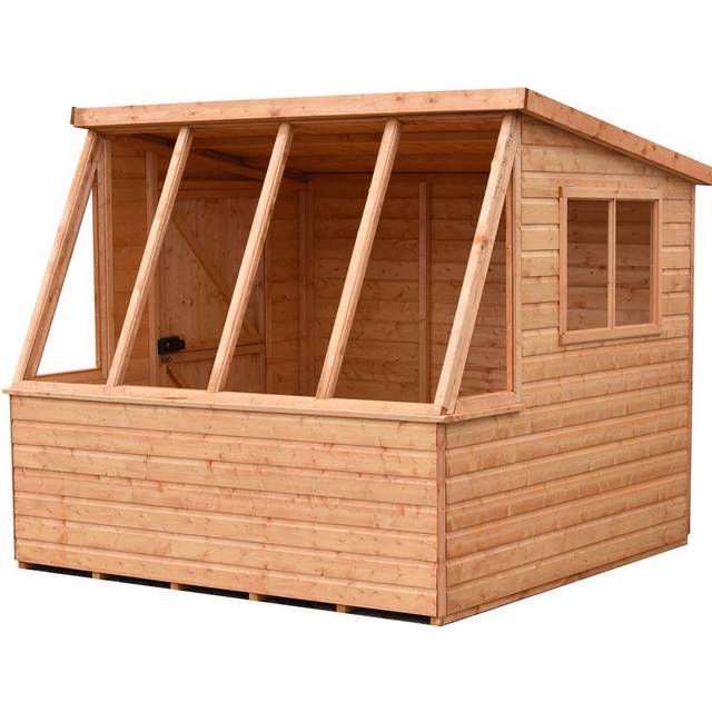 Shire 8 x 8ft Style A Shiplap Potting Shed - Shire Garden Buildings - Brown