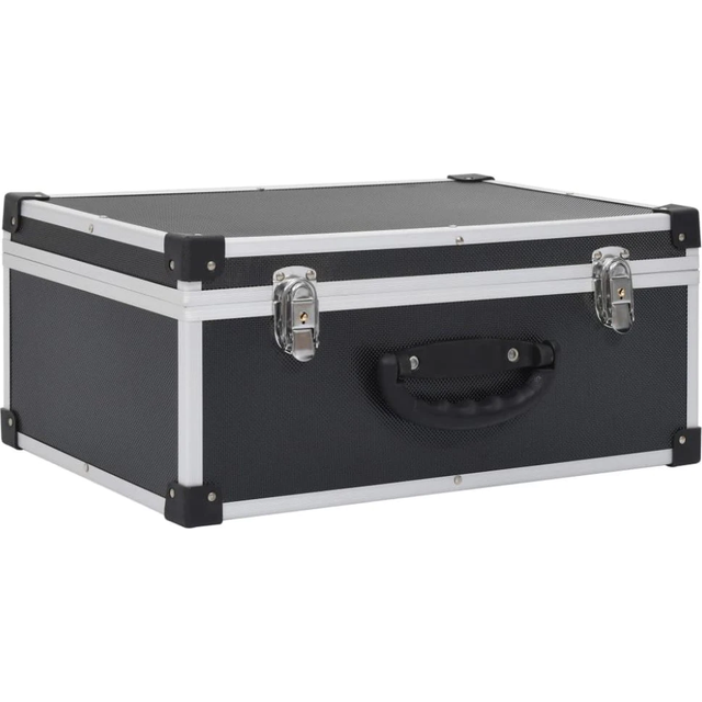 vidaXL CD Case for 60 CDs Aluminium ABS Black