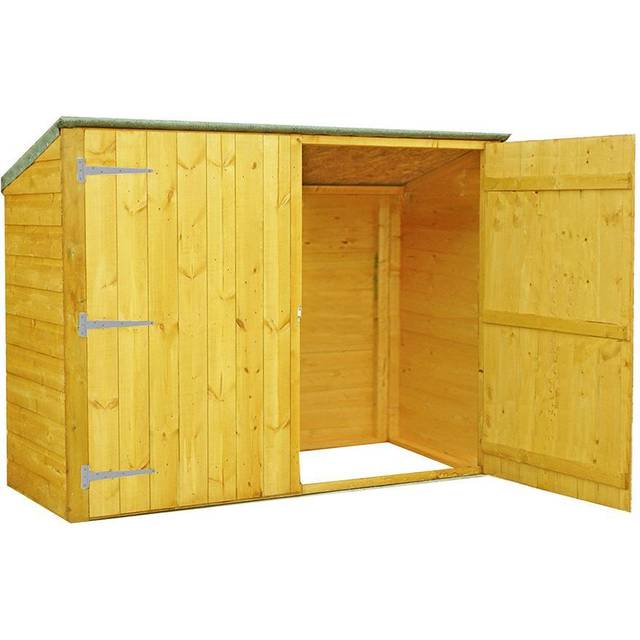 Shire 6ft x 2ft Wooden Pent Bike Store, Brown