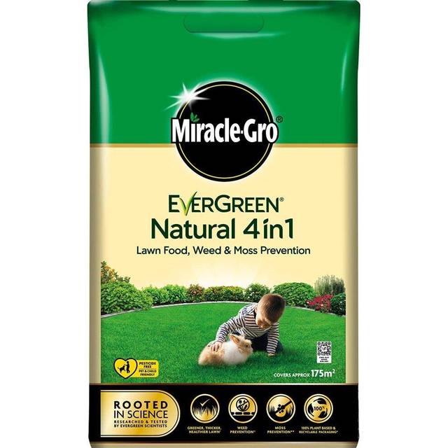 Evergreen Natural 4 in 1 Lawn Feed Weed and Moss Preventor 7.06kg