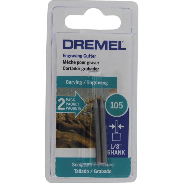 Dremel 105 2pcs/Pack Engraving Cutter 1/8  Shank Engraving Bits 0.8mm Working Diameter Rotary Tools Kit For Wood Glas Material