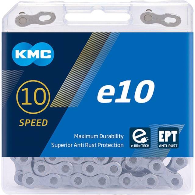 KMC Chain e10 EPT For e-Bikes with mid-motors, highest reliability, high torsional rigidity, maximum durability