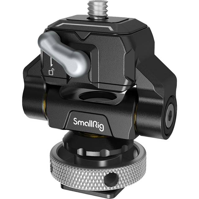 SmallRig Quick Release Camera Monitor Mount with Cold Shoe  Supports Swivel 360 and Tilt 170 Adjustable  Drop-in HawkLock Camera Hot Cold Sh