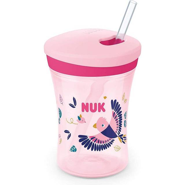 Action Spillfri Mugg Sugrör Rosa