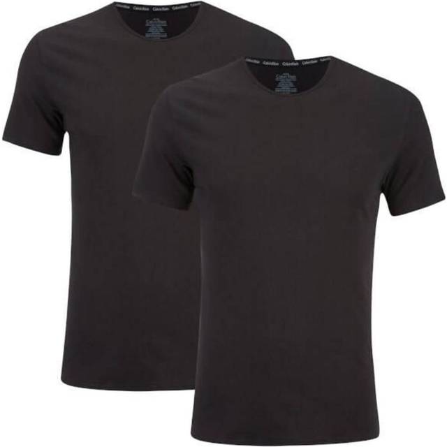 CALVIN KLEIN 2P S/S Crew Neck |Svart |M