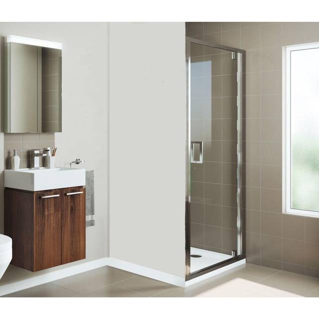 Mira Leap Pivot Shower Enclosure Door Panel Modern 6mm Easy Clean Glass 800mm