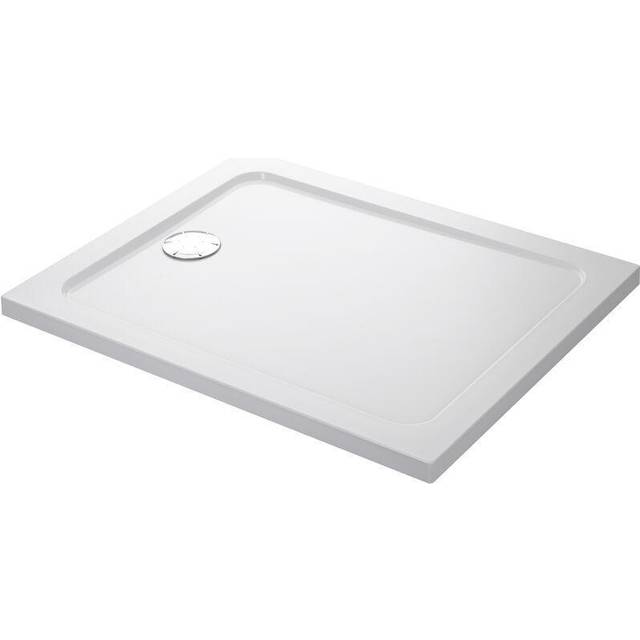 Mira Flight Low Rectangular Shower Tray 1600 x 760mm in White Acrylic Stone Resin