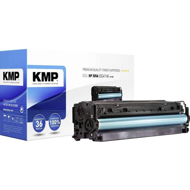 KMP Toner Ersätter HP 305A, CE411A Kompatibel Cyan 3400 sidor H-T158 1233,0003