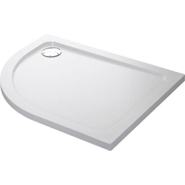 Mira Flight Low Offset Quadrant Shower Tray 1000 x 800mm RH in White Acrylic Stone Resin