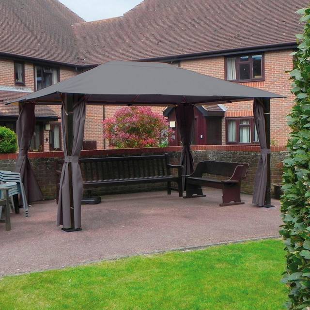 Glendale Highfield Grey Gazebo 4x3m