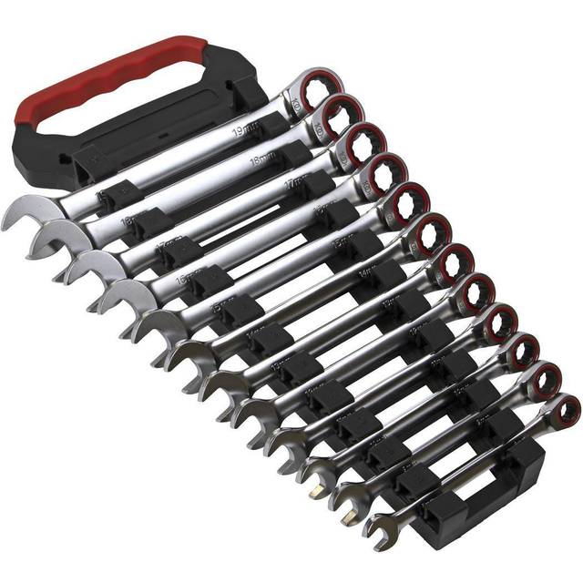 Sealey 12pc Ratchet Combination Spanner Set