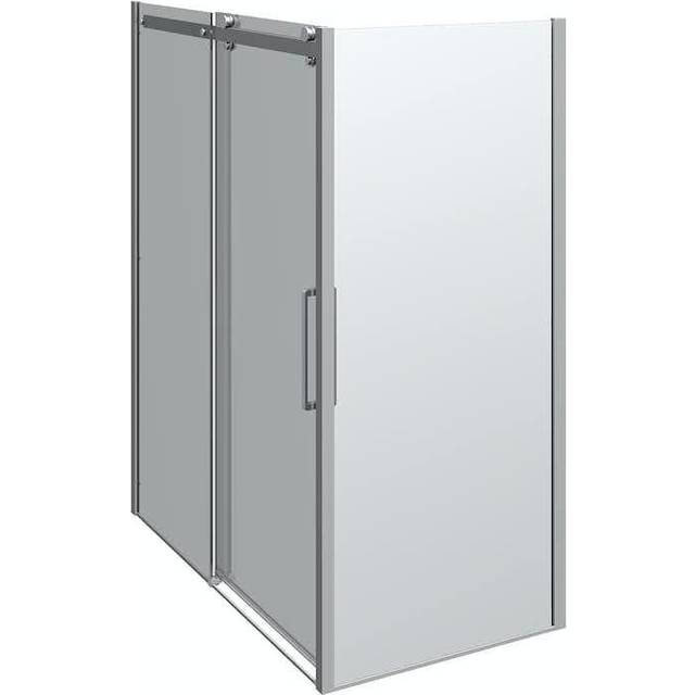 Scanbad Skydedør M/1 Sidepanel Deluxe 1600*900mm Krom/klar