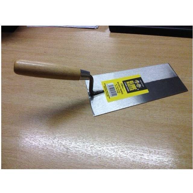 Globemaster Worldwide Bucket Trowel Wood Handle 180mm (7") - Polished & laquered