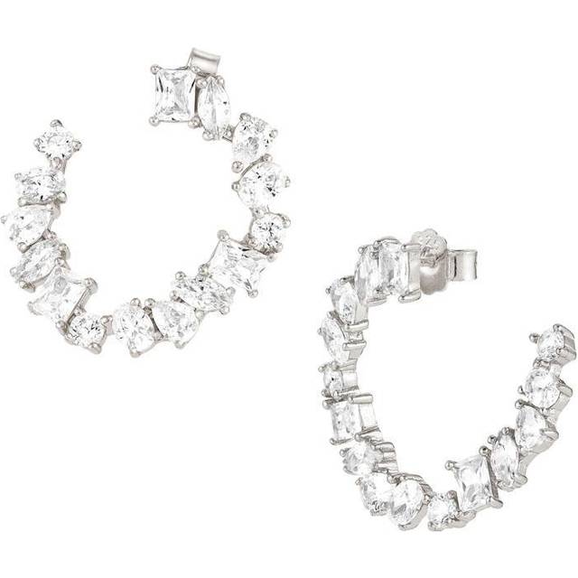 Nomination Colour Wave Sterling Silver Hoop Earrings 149803/008