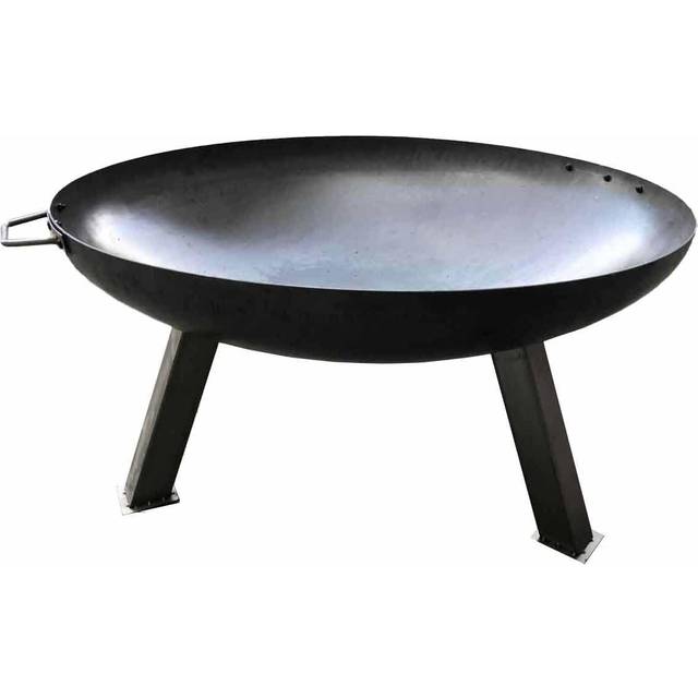Charles Bentley Large 80cm Round Oil Finished Fire Pit, Grey