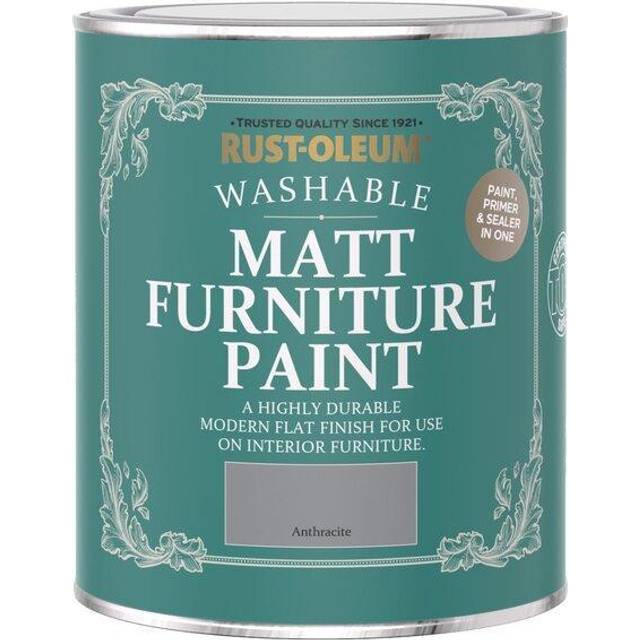 Rust-Oleum Matt Furniture Paint - MID ANTHRACITE - 750ml - Grey