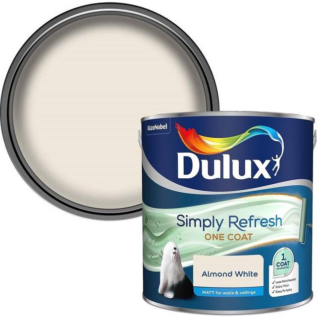 Dulux Simply Refresh One Coat Matt Almond White, 2.5L