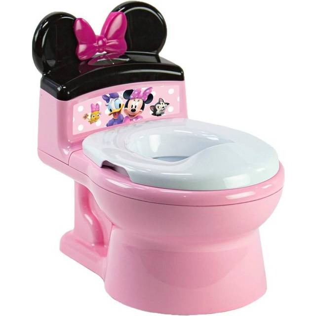 The First Years Disney Minnie Mouse Potty Training Potty and Toddler Potty Seat Potty Training Fun Flushing and Cheering Pink - Potty, Sounds,