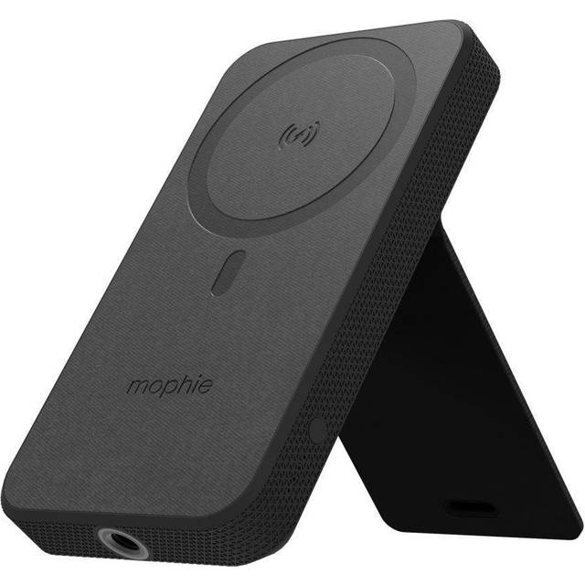 mophie snap+ powerstation stand - Trådlös powerbank - 10000 mAh - 20 Watt - PD (24 pin USB-C) - på kabel: USB-C - svart