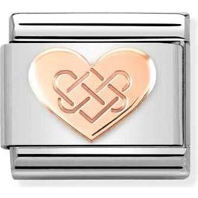 Nomination Classic Rose Gold Celtic Knot Heart Love &amp; Hearts Charm