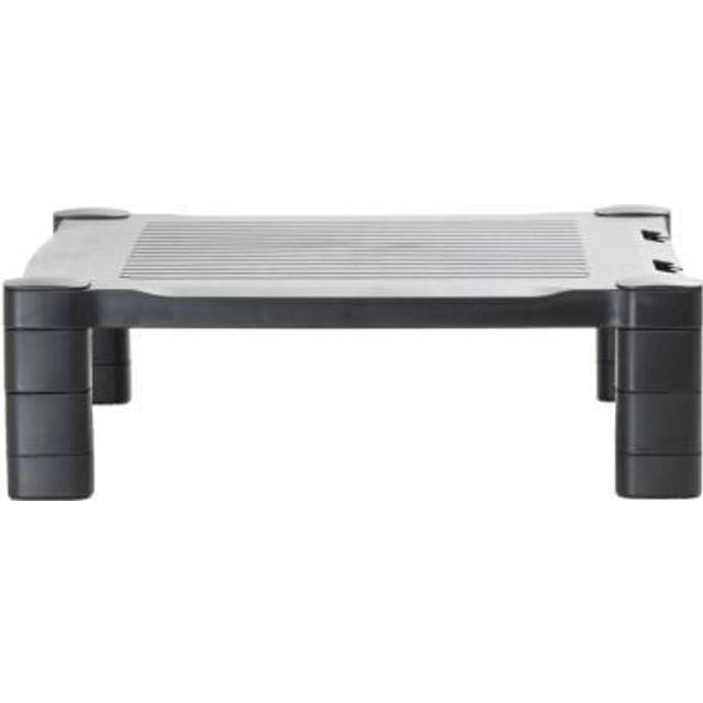 "Mind Reader Monitor Stand  Height Adjustable  Desktop Organizer  Laptop Riser  Office  17.25""""L x 13.25""""W x 4""""H  Black"