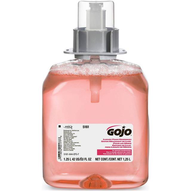 GOJO FMX-12 Luxury Foam Handwash  Cranberry Scent  EcoLogo Certified  1250 mL Foam Soap Refill for GOJO FMX-12 Push-Style Dispenser (Pack of