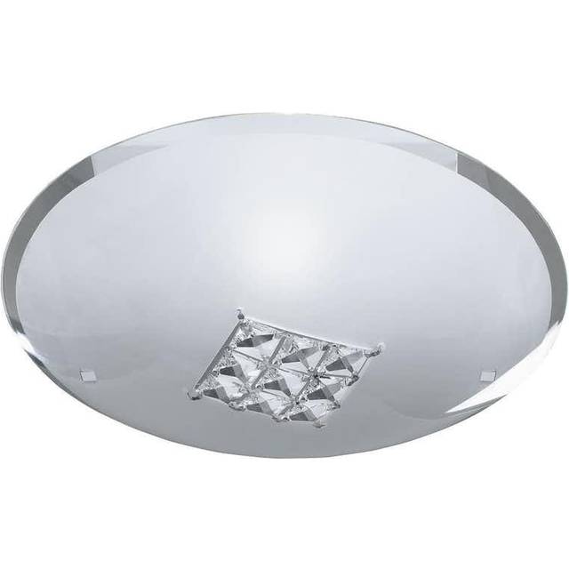Searchlight 2198-32 Flush 1 Light Ceiling (dia 32cm) Sanded Glass Clea