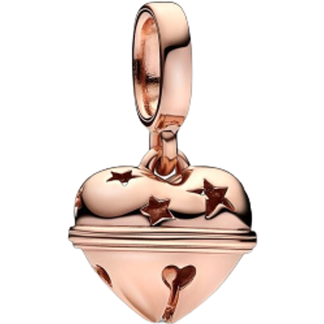 Pandora Festive Bell Dangle Charm - Rose Gold